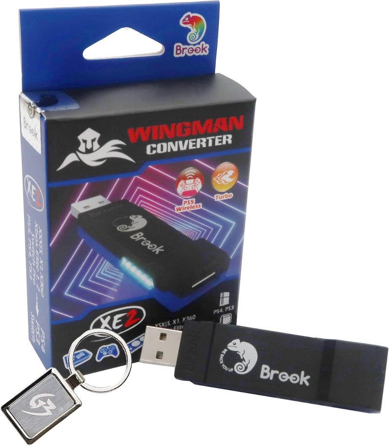 Mcbazel محول بروك وينغمان XE2 لجهاز Xbox Series X&S/Xbox One/Elite 2/ PS5/ PS4/ PS3/ Switch/Switch2 إلى وحدة التحكم Switch/ PS4/ PS3/ PC مع سلسلة مفاتيح - Image 1